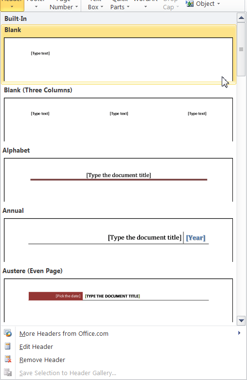 ms word 2011 for mac page footers for book front matter