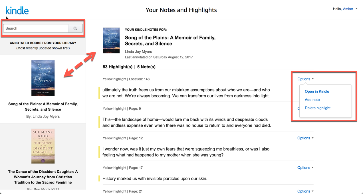 how to access kindle notes